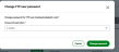 Change FTP user password dialog displaying the password expiration setting