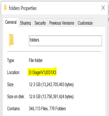 Folder installation path