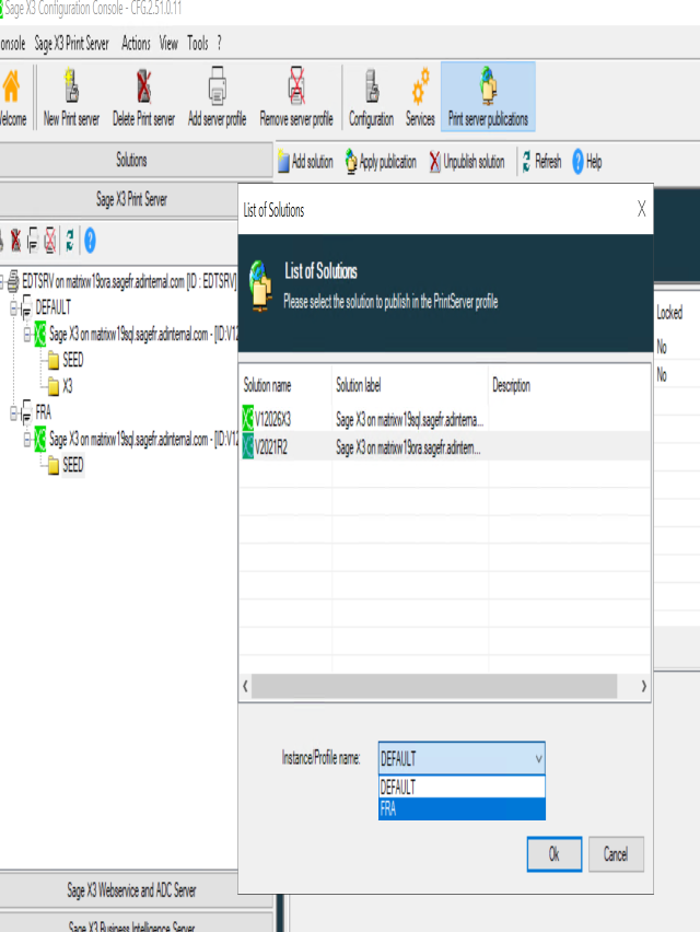 PrintServer multi instances addSolutionGrid