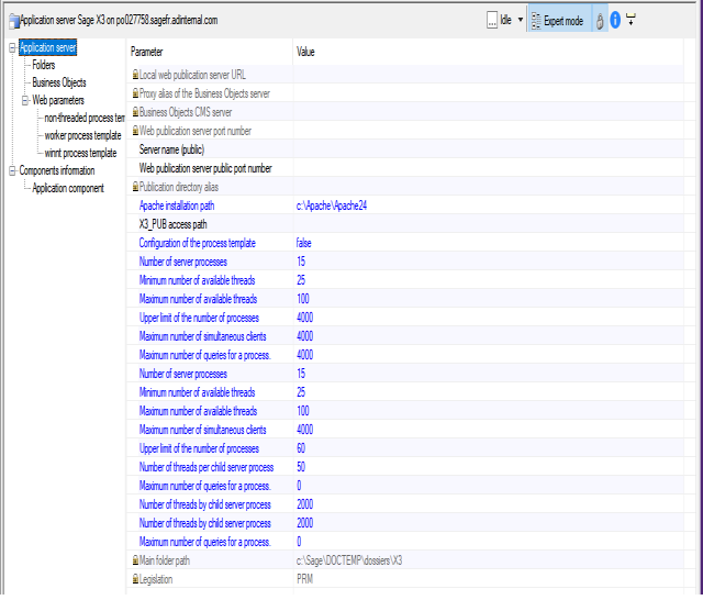 Setup expert entry panel