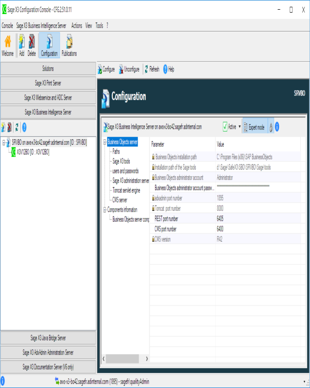 Sage X3 Business Intelligence Server