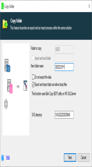 Copy parameters