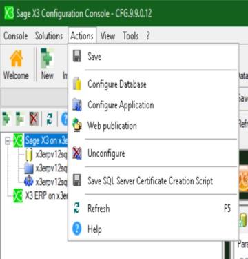 Configuration Console - Export