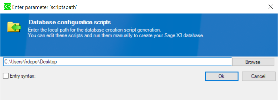 Manual configuration