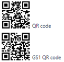 Example of 2D QR barcode