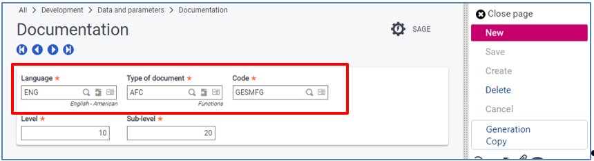 Generating a function/object documentation