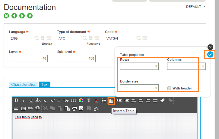 How To Include Table Key How to insert a table