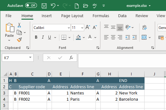 Preparing single-line files for import