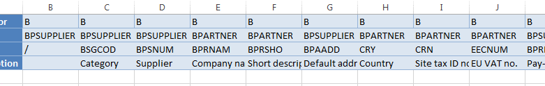 Appendix: Example spreadsheet import