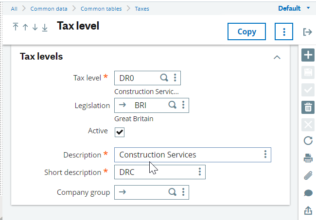 Advanced functionality for purchase documents