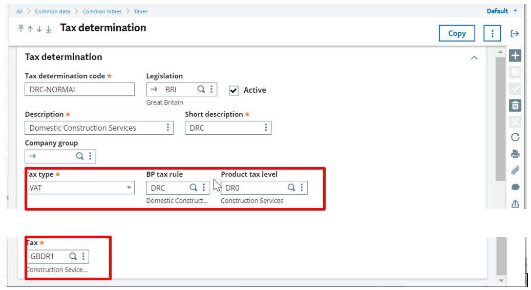 Advanced functionality for purchase documents
