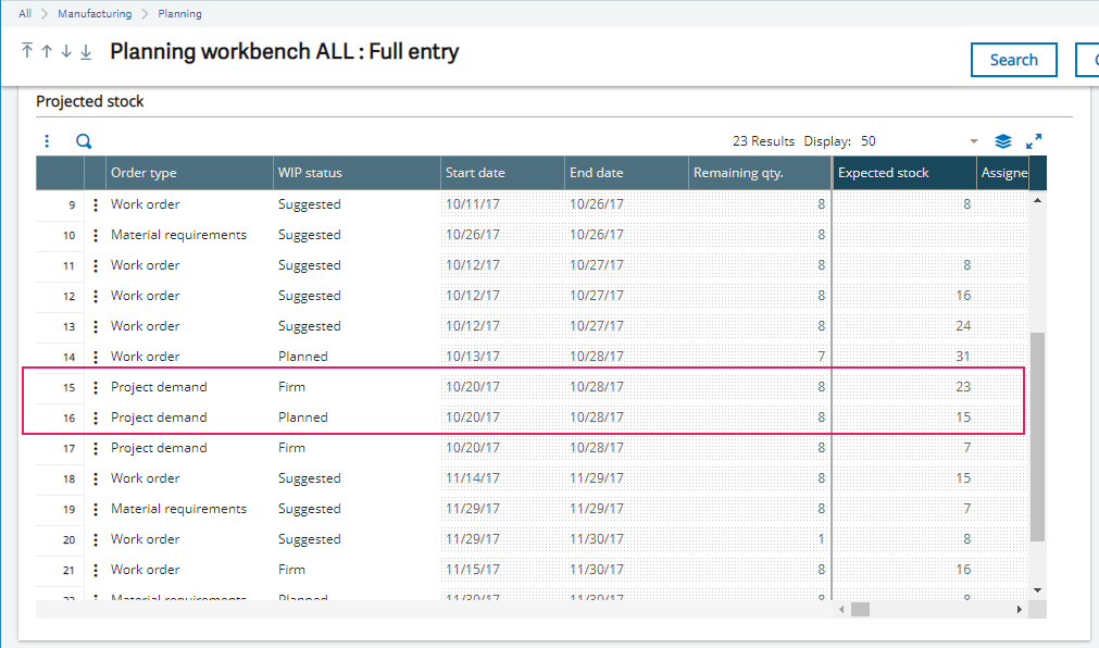 Project integration with other Sage X3 modules
