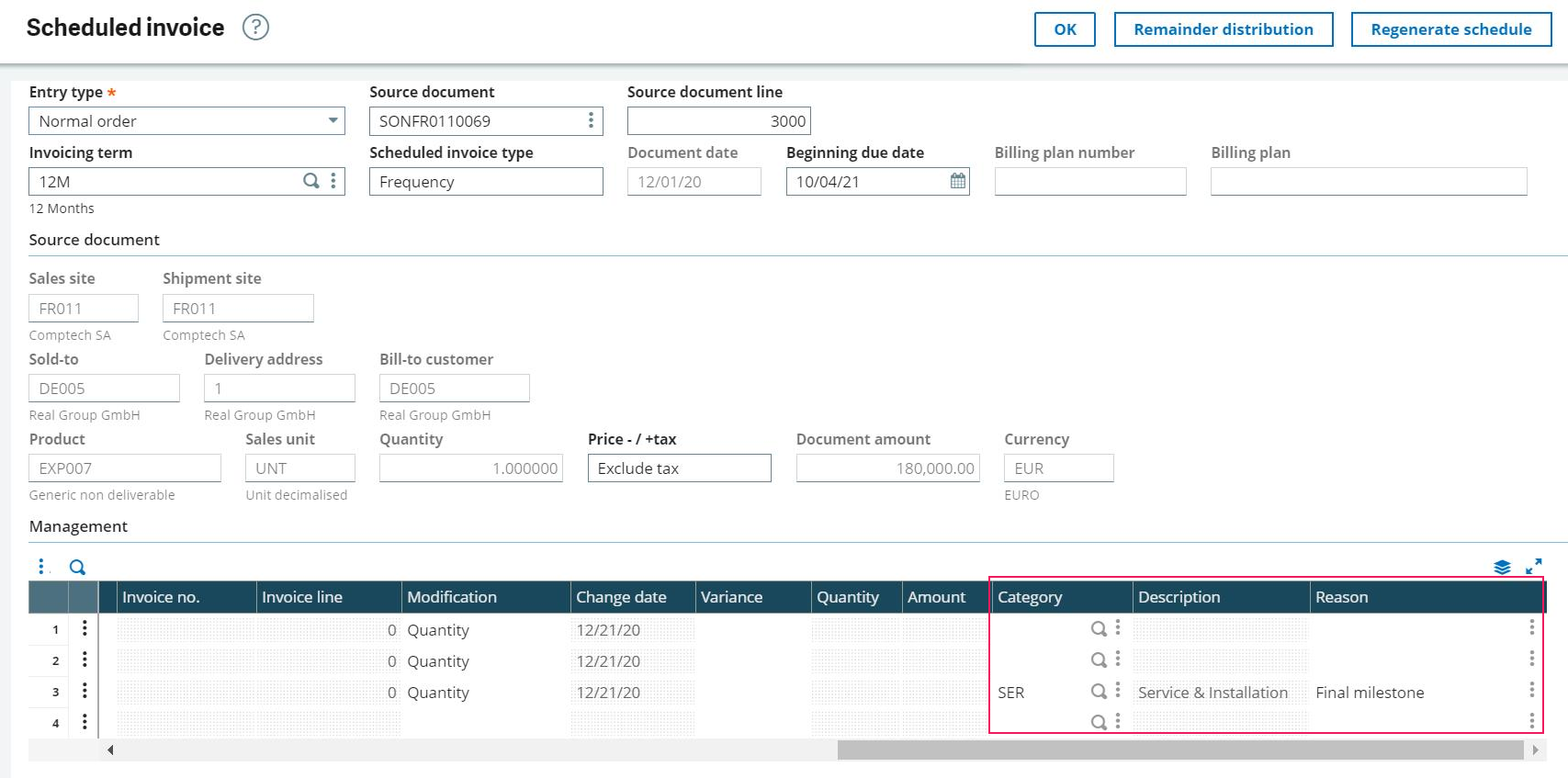 Project billing