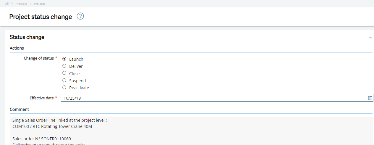 Working with projects