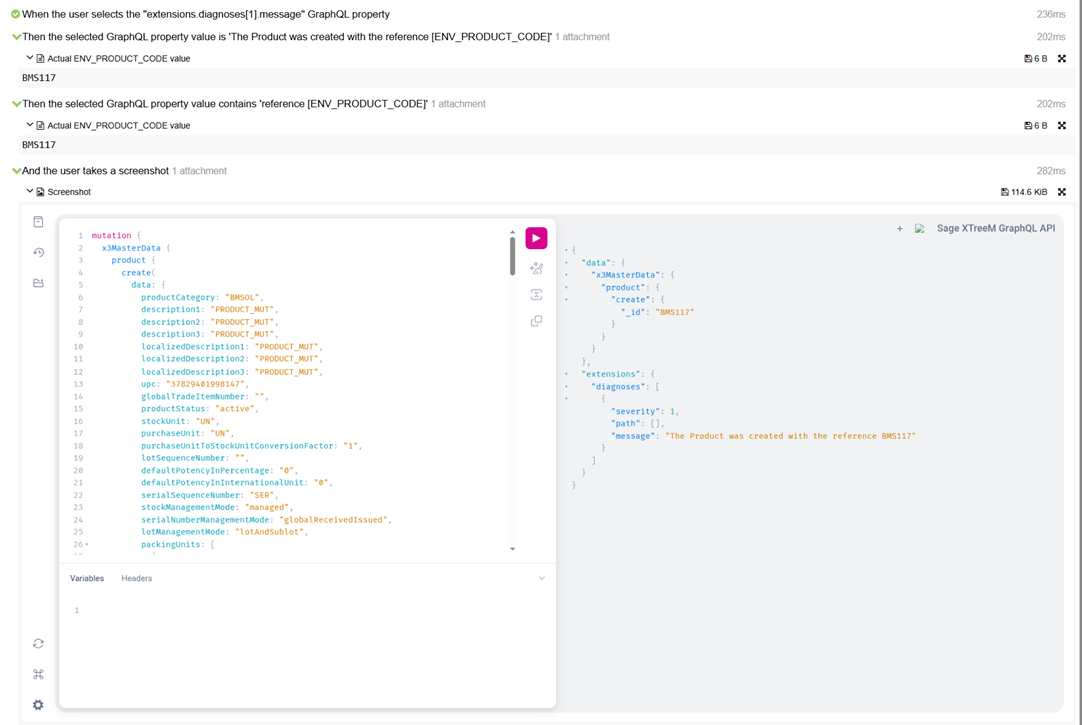 GraphQL step definitions